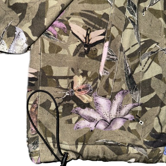 Hugo Boss Men's Green Long Sleeve Floral 1/4 Zip Sweatshirt Sweater Size XXL - Picture 3 of 5